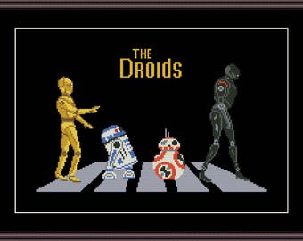 Star Funny Cross Stitch Pattern PDF Droids Abbey Road S Wars - Funny Popular Meme Adult Sarcastic Snarky Sublimation