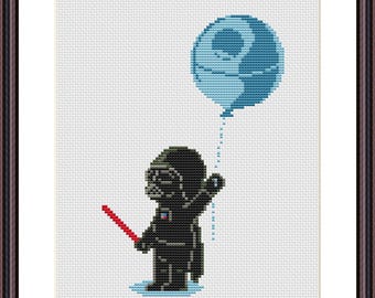 Roligt korsstygnsmönster PDF SW-mönster Sith och ballongstjärna Populärt meme Vuxen sarkastisk sarkastisk sublimering
