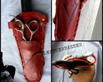 two-sided scissor case ,hairdresser scissor,barber pouch,scissors holster,Scissors Holder