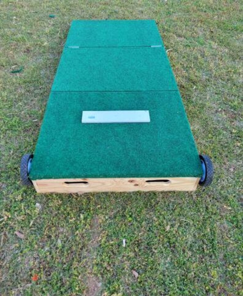 Baseball Pitching Mound Large 40 Inches Wide With Wheels Folding