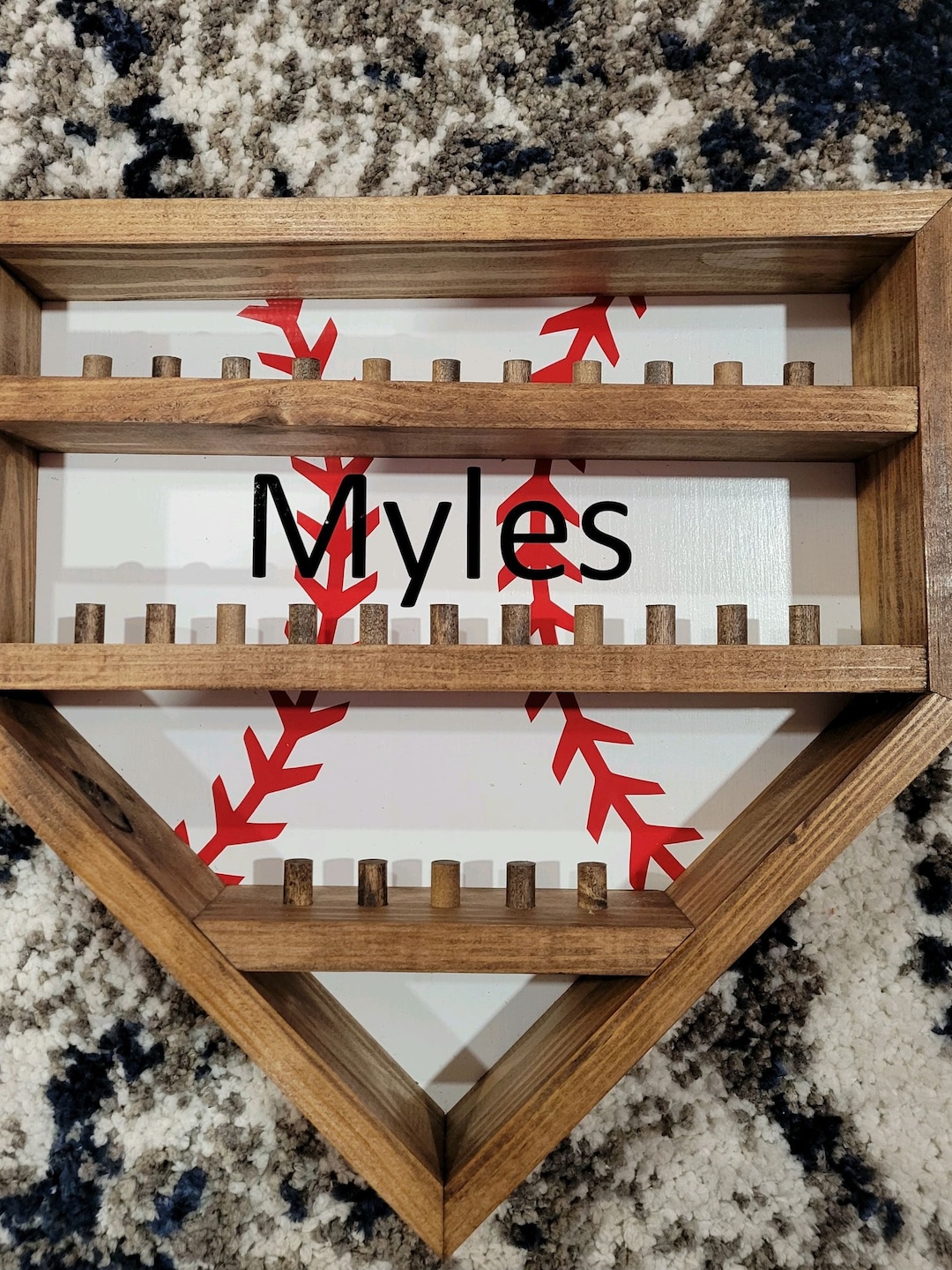 Baseball or Softball Homeplate Ring Display Case, Custom Baseball Ring