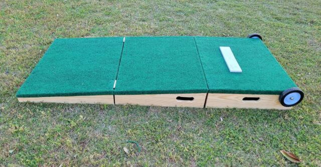 Baseball Pitching Mound Large 40 Inches Wide With Wheels Folding