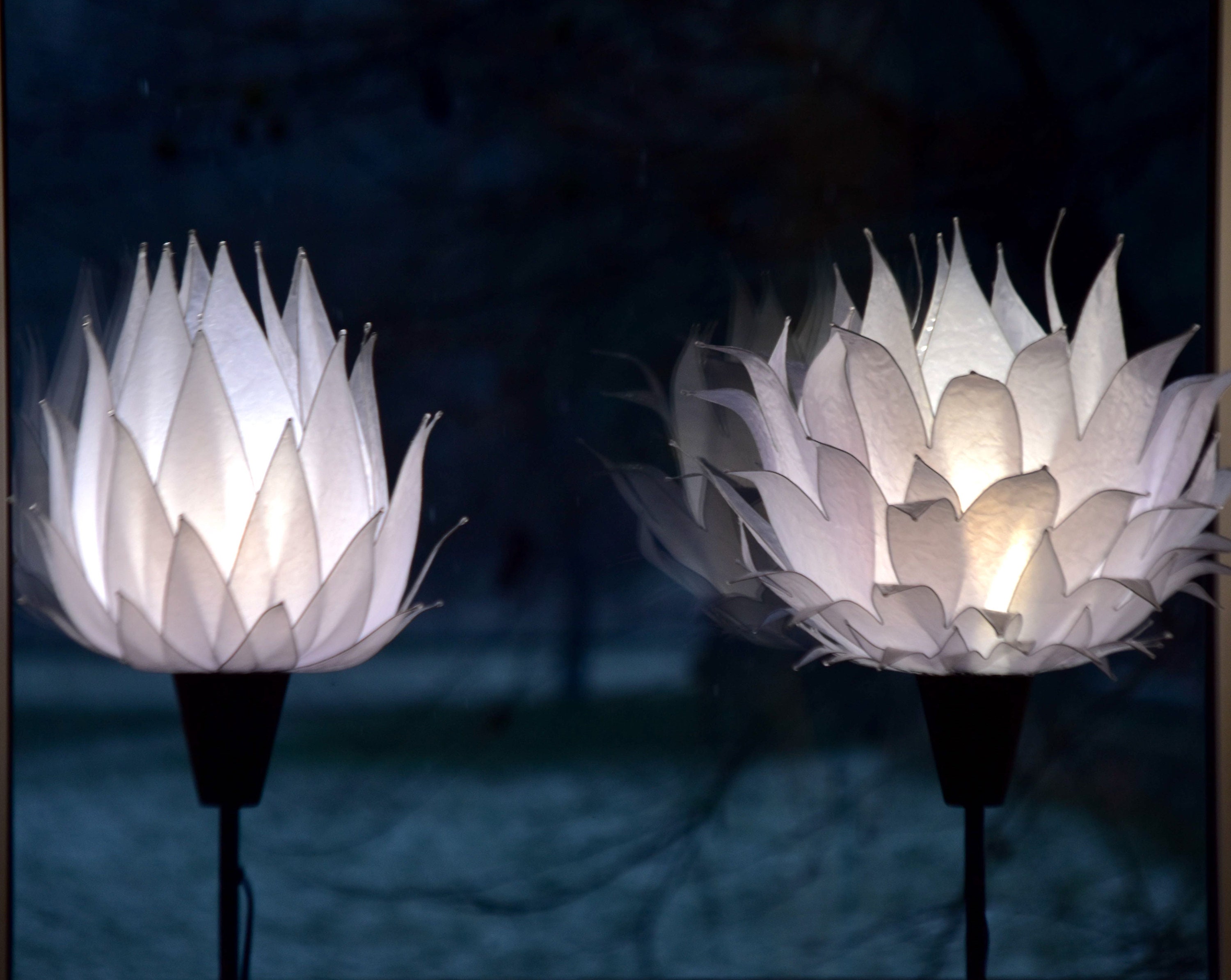 rol Onbekwaamheid Horzel Floor Lamp White Lotus Flower or Cornflower MAKE TO ORDER - Etsy Canada