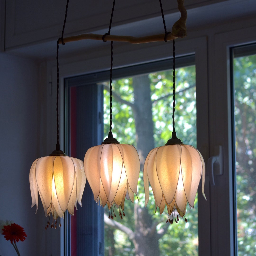 Fityle Lampenschirm Aus Papier In Blumenform – Dekorativ, Für Pendelleuchten, 3 Größen