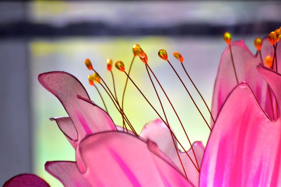 Pink flower floor lamp deals
