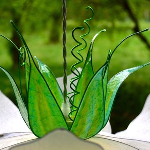 white chandelier in the shape of a fantastic flower, fairytale style pendant lamp, modern handmade resin lighting image 6