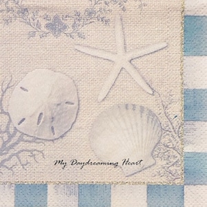 Beach Decoupage Napkins Set of 2 Beverage 10" x 10" Craft Napkins