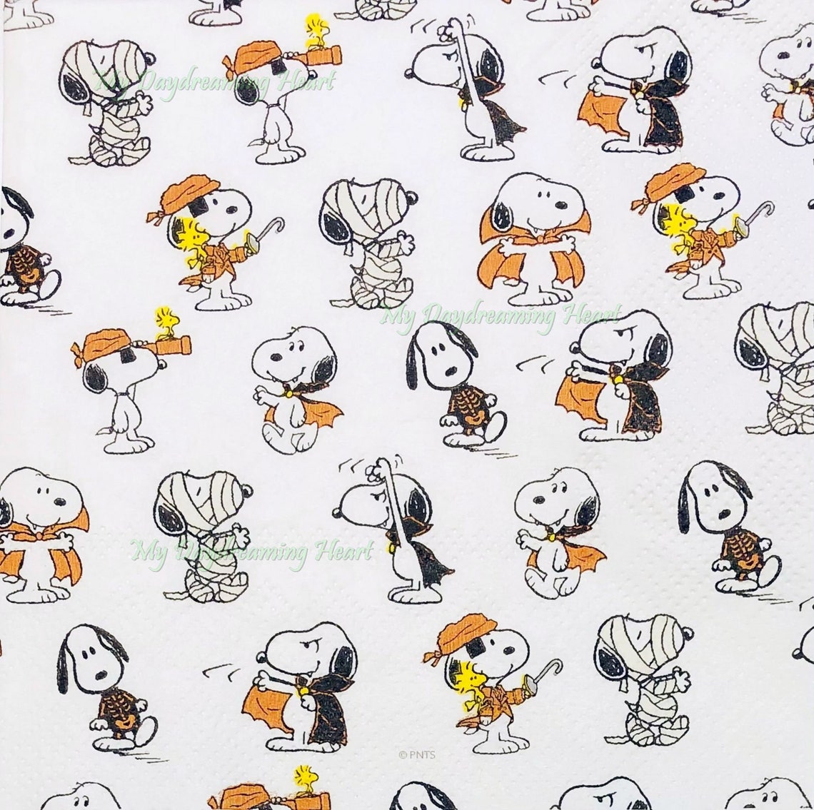 Snoopy Halloween Costume Napkins Peanuts Gang Decoupage Etsy