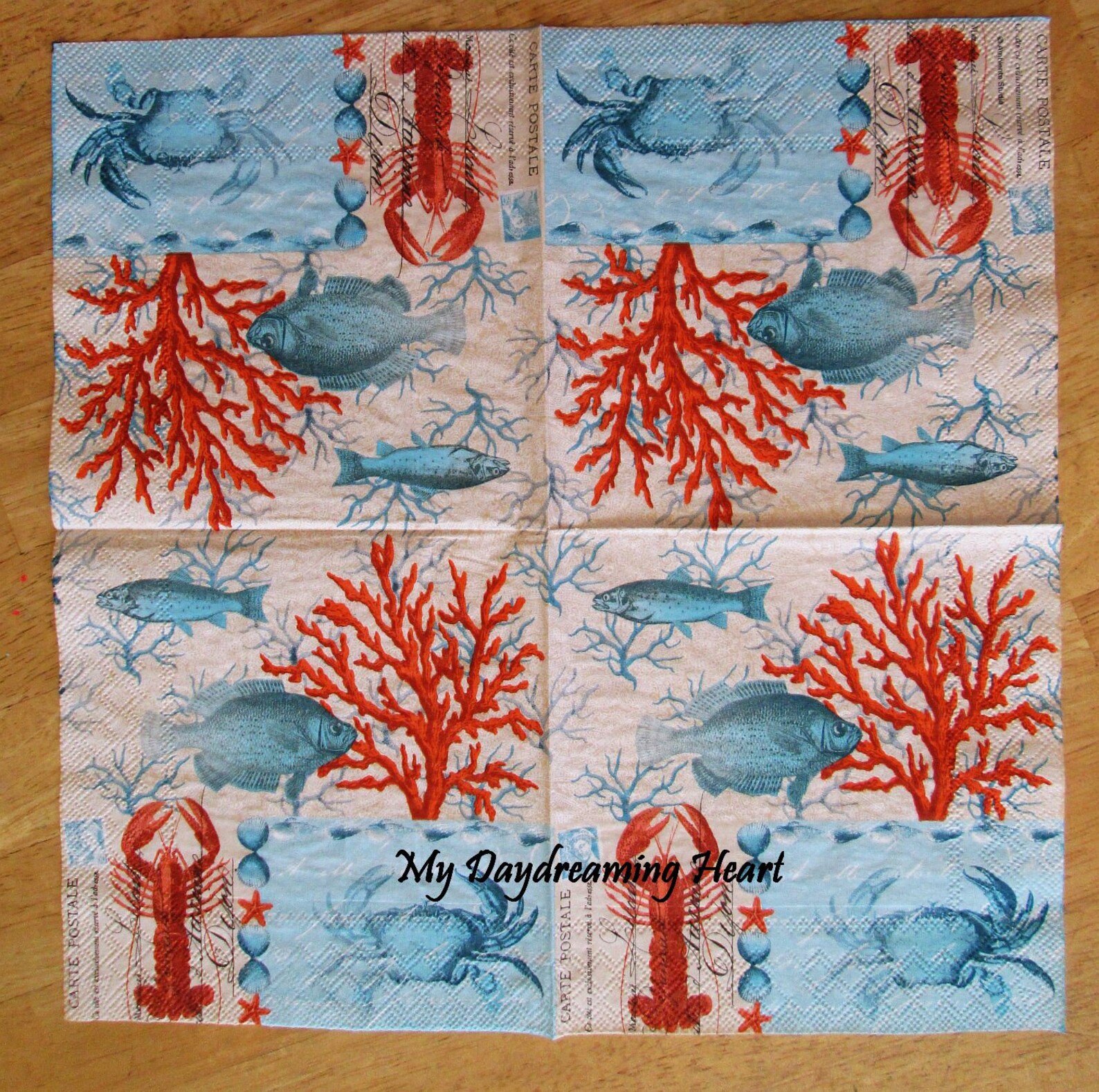 Coastal Decoupage Paper Napkins Ocean Seaside Travel Vintage Etsy
