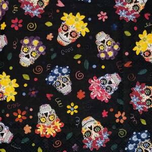 Sugar Skulls Decoupage Napkins Set of 2 Beverage 10&quot; x 10&quot; Craft Napkins