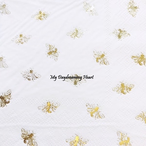 Honeybees Decoupage Napkins Set Of 2 Beverage 10&quot; x 10&quot; Craft Napkins