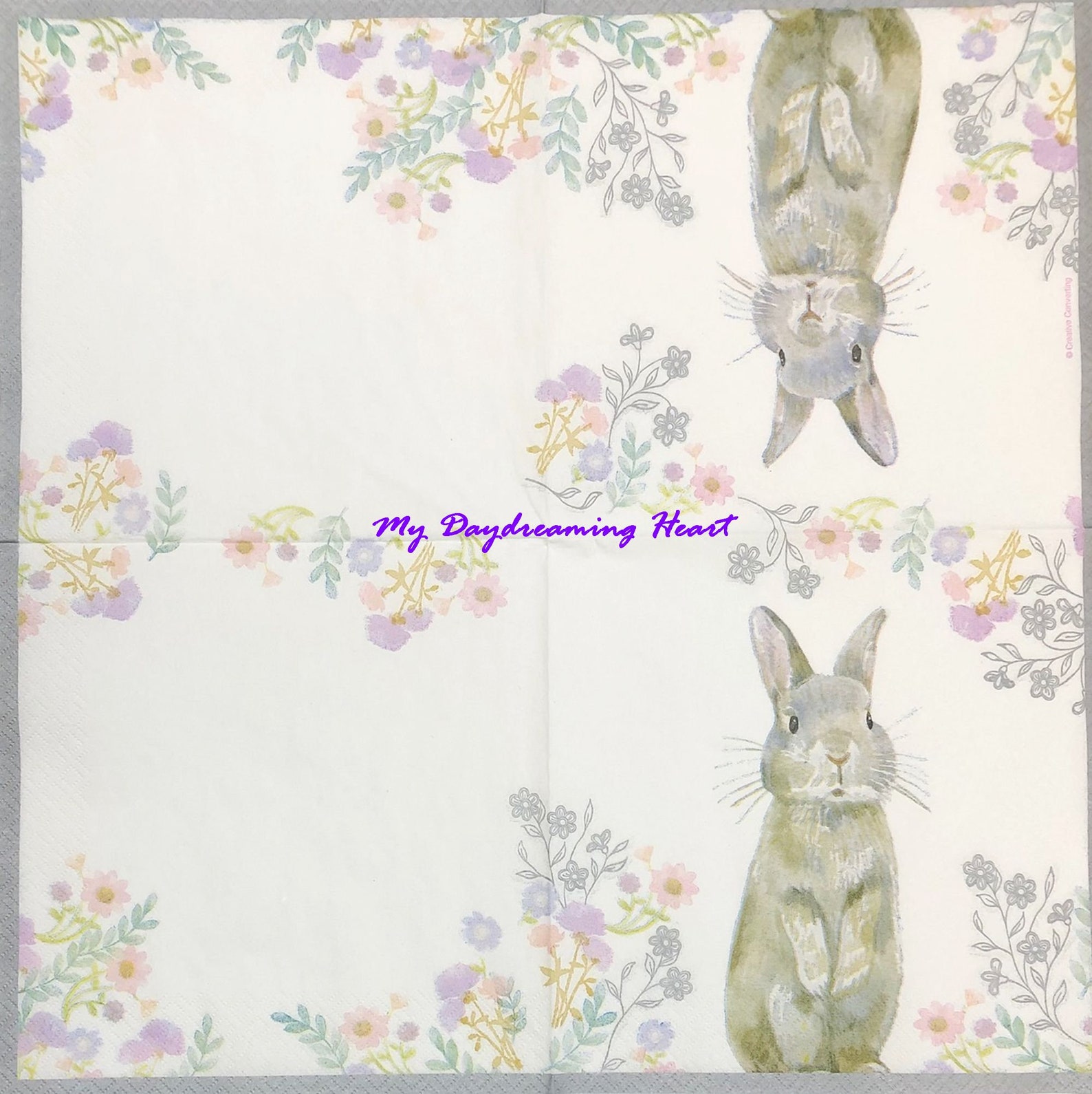 Bunny Rabbit Decoupage Napkins Easter Bunny Napkins for Etsy