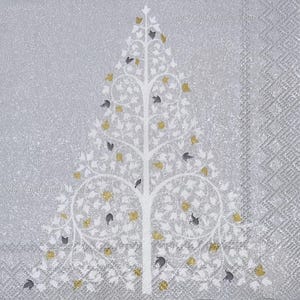 Christmas Decoupage Napkins Set Of 2 Beverage 10&quot; x 10&quot; Craft Napkins