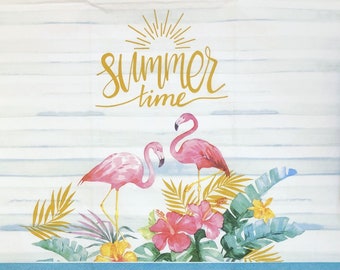 Pink Flamingo Decoupage Napkins Set Of 2 Buffet Summer Craft Napkins