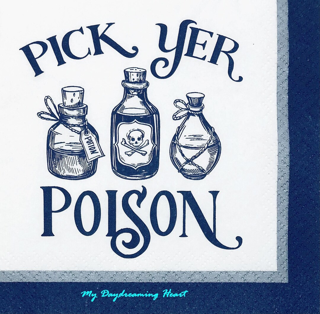 Potion Bottles Halloween Napkins Decoupage Napkins pick Yer Poison Card