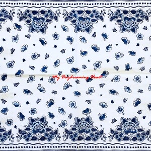 2 Floral Delft Decoupage Napkins Dutch Flowers Cocktail Napkins ...