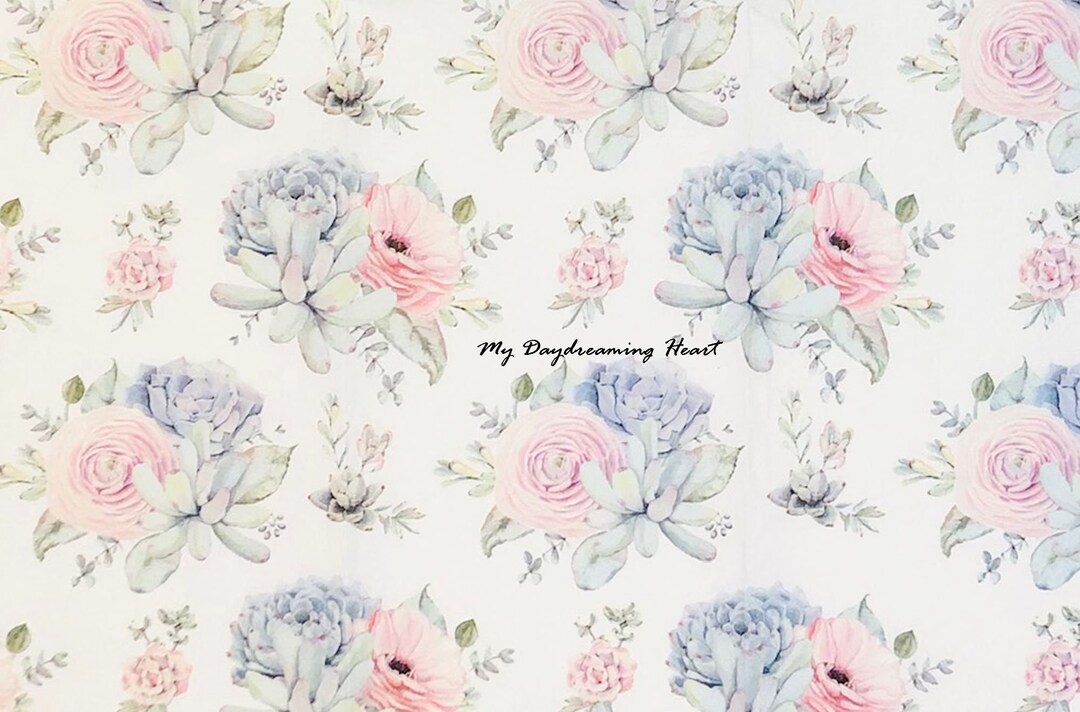 Cabbage Roses Decoupage Napkins Succulents & Flowers Napkins for ...