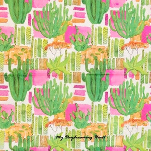 Cactus Art Decoupage Napkins Set Of 2 Beverage 10&quot; x 10&quot; Craft Napkins