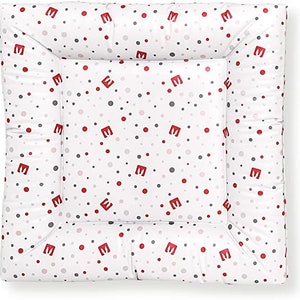 Bianconiglio Kids ® FLAFFI Baby changing mat for changing table and flat surfaces 60 x 60 cm appliances and bedroom and bathroom furniture Red