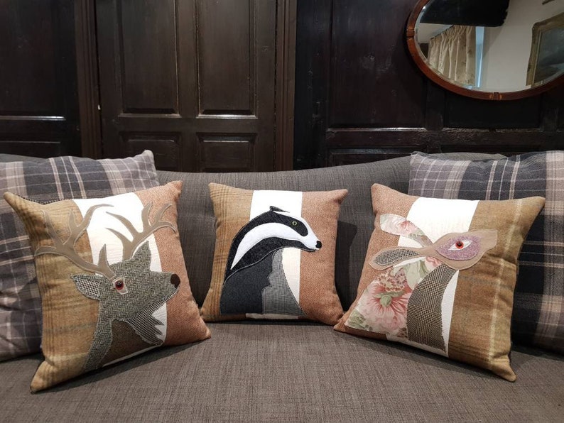 Duck Tweed Cushion- Mole