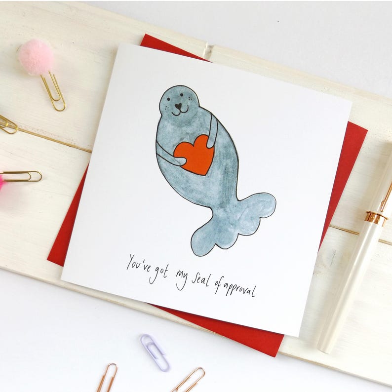 Funny Anniversary Card Seal of Approval Anniversary Card. Seal