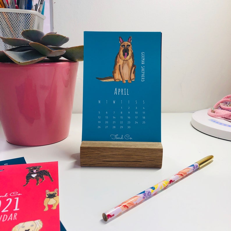 2021 Illustrated Dog desk calendar. A6 desk calendar. Gift for | Etsy
