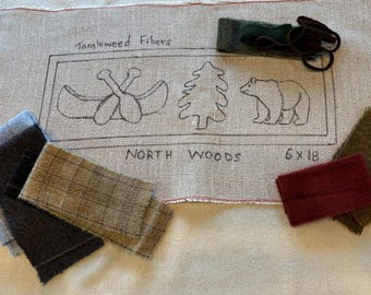 Primitive Rug Hooking Pattern "North Woods"