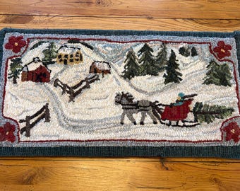 Winter Wonderland Rug Hooking Pattern, 14"x30", P116