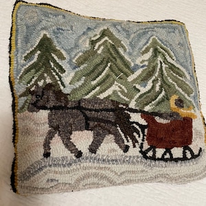 Rug hooking pattern, Whimsical Winter
