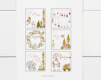 Digital download, Instant Download, Download Gift Tags, Download Christmas Gift Tags, Christmas Gift Tags, Holiday Decor, set of 6
