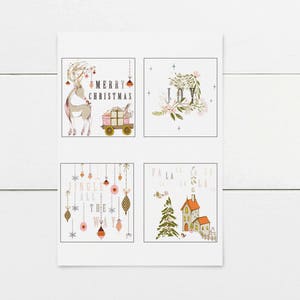 Digital download, Printable Christmas Tags, Printable Gift Tags, Christmas Gift Tags, Holiday Decor, Digital download gift tags,  set of 4