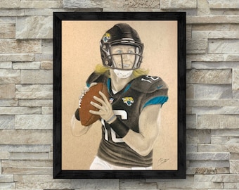Trevor Lawrence Jaguars QB Art Print
