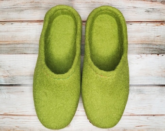 Wool Felt Slippers: Men's Warm Home Shoes, Eco-Friendly Gift