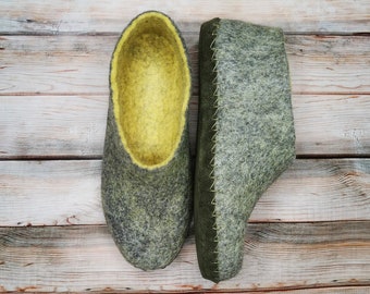 Felted Wool Slippers Women Mother House Slippers Warm Winter Home Shoes