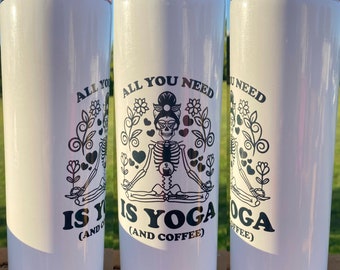 20 oz Stainless Steel COFFEE, YOGA Tumbler