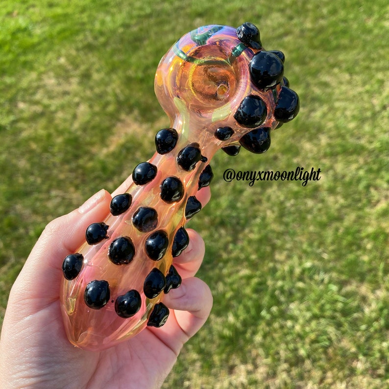 Color Changing X Gold Fumed Glass Pipe US Made