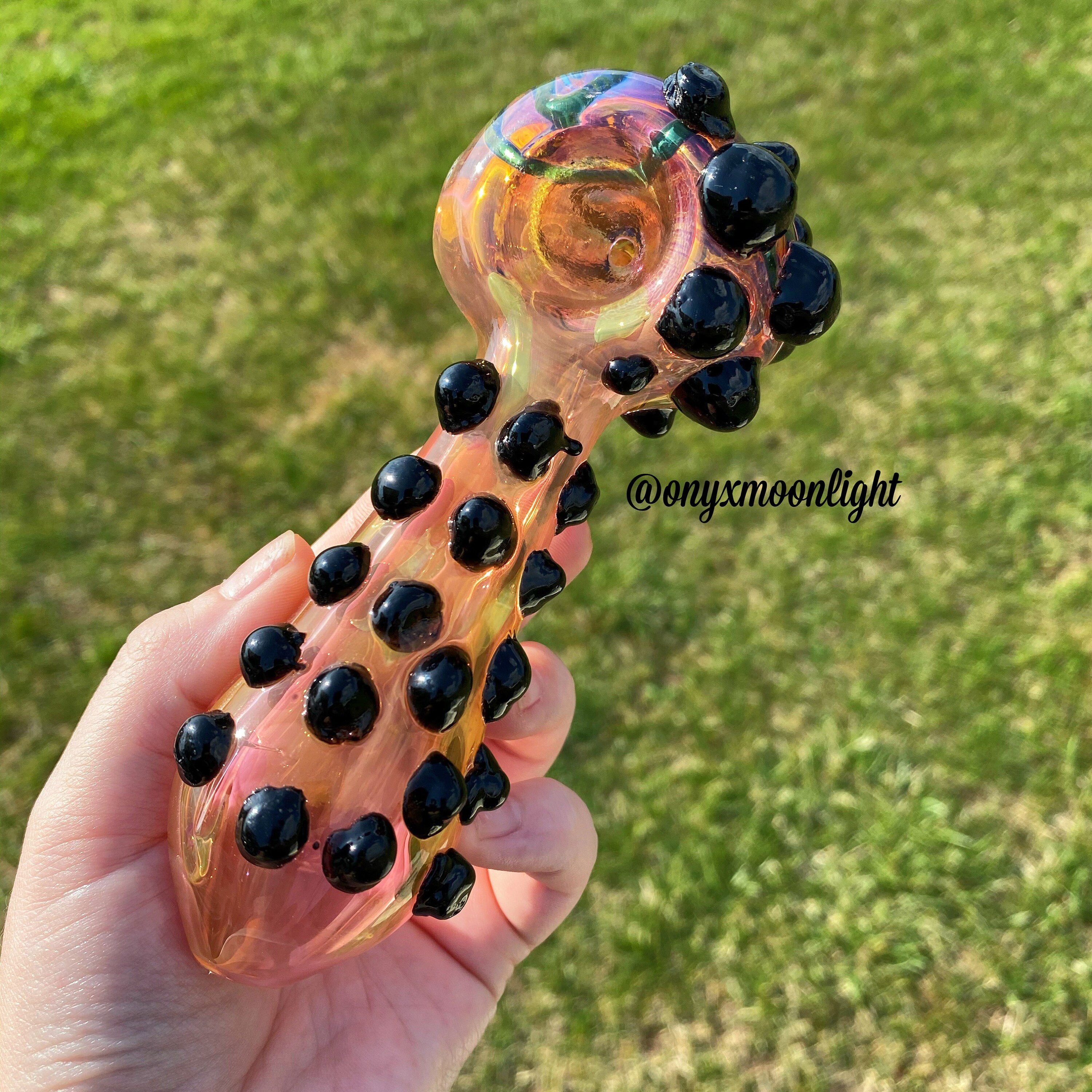 Color Changing X Gold Fumed Glass Pipe US Made