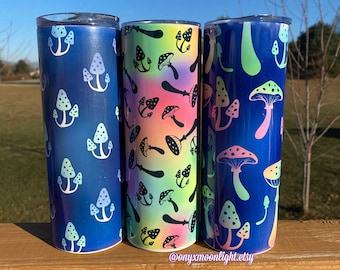 20 oz Mushroom Trippy Vibe Stainless Steel Tumbler | You Choose Style