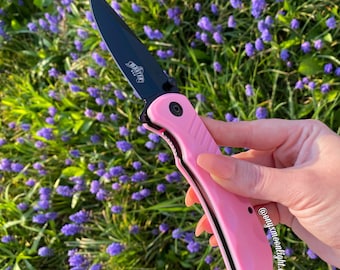 PINK Pocket Knife Stainless Steel Blade for Everyday Use as Needed Womens  Knife Unisex W FAST SHIPPING 