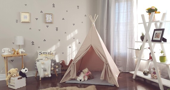 Plain Taupe Large Kids Teepee Tent 3 SIZES Available Play Tents Fort Toddler Playhouse Kid Bedroom Furniture Baby Toys for Boys Etsy Canada