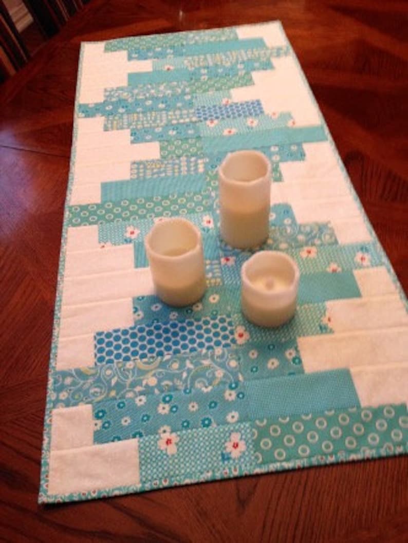 Quilt as You Sew zig Zag Table Runner Quilt Pattern Etsy