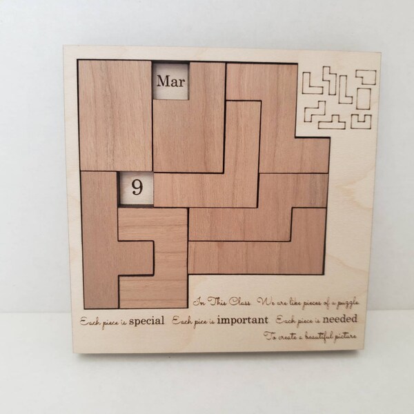 Puzzle A Day Wooden Calendar Etsy