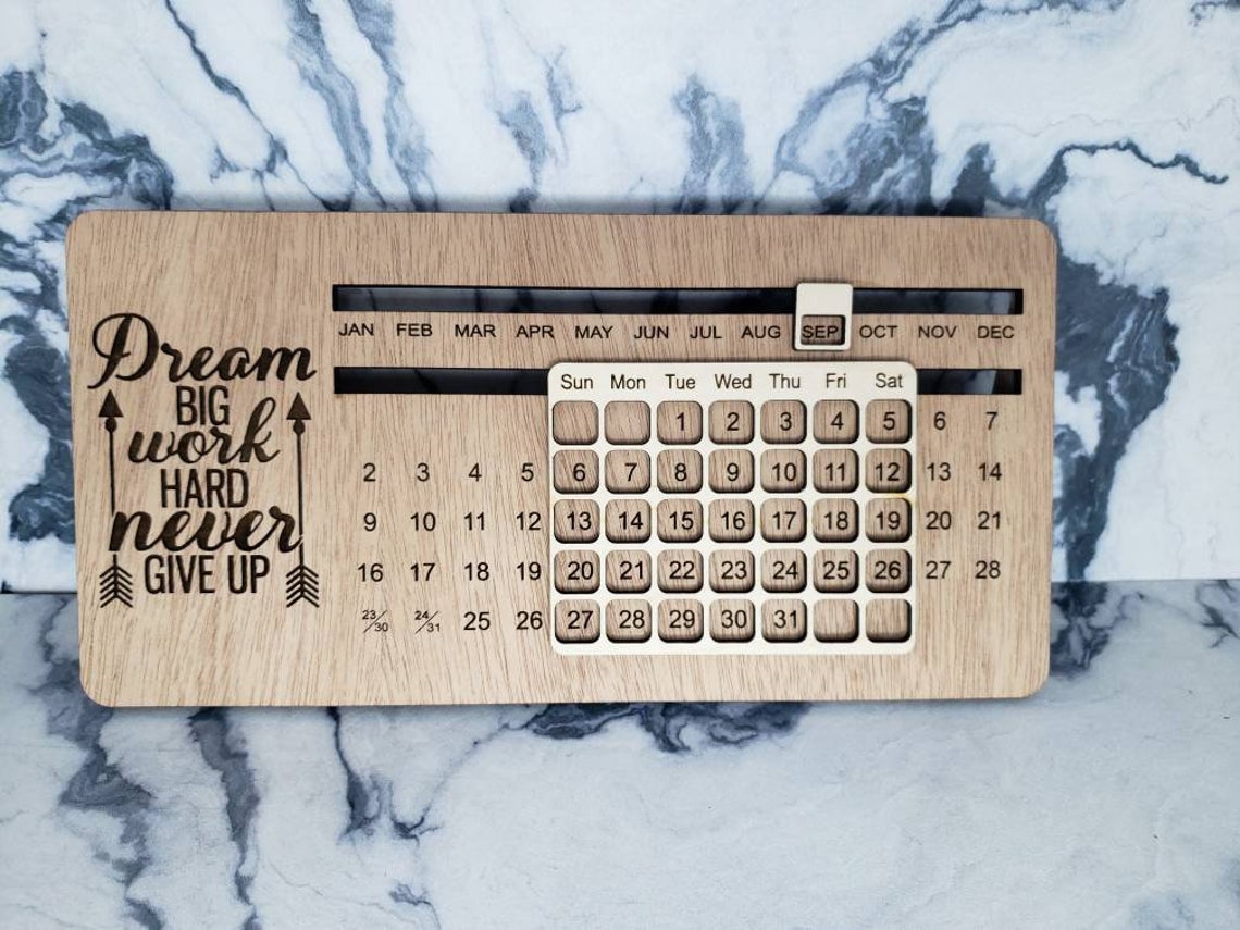 Perpetual desk calendar Inspirational quotes. Etsy