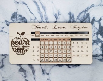 Perpetual desk calendar - Teacher
