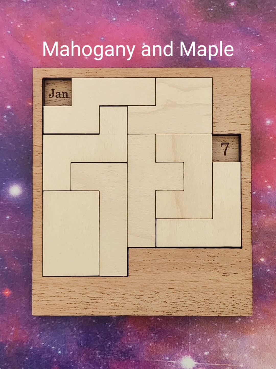 A Puzzle A Day Wooden Calendar Mini Etsy