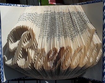 Folded Book Art - Custom Names up to 7 characters