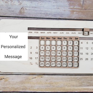 Calendario de escritorio perpetuo - Sus mensajes personalizados