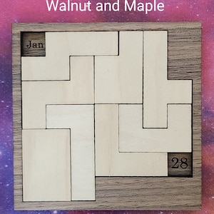 A puzzle a day wooden calendar - Custom Text - Mini