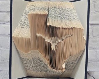 Folded Book Art: Texas State - Longhorn