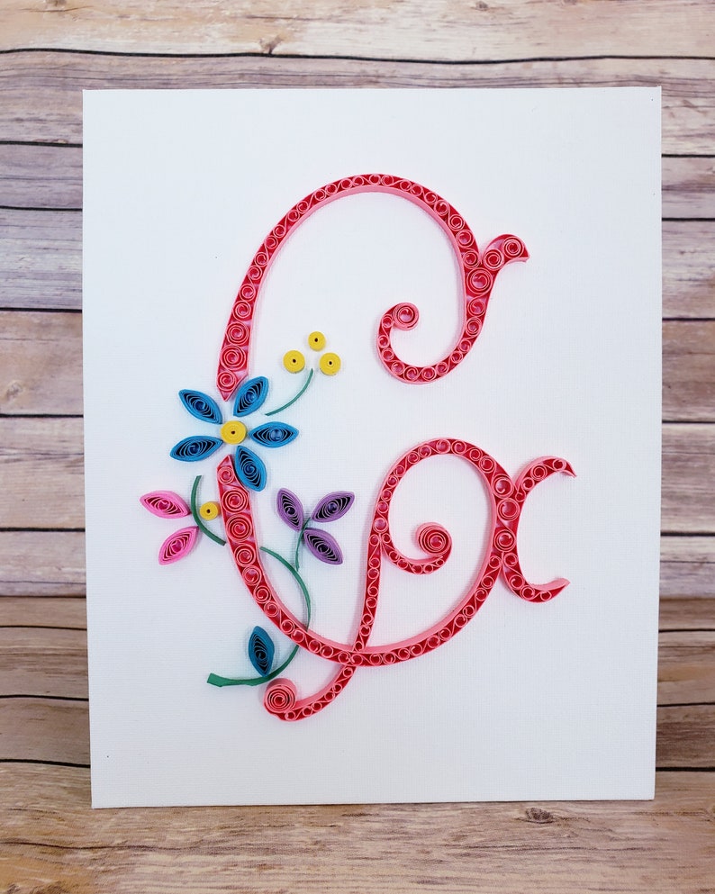 Quilled Paper Art Letter G Etsy